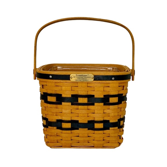 Longaberger 1999 J.W. Collection Miniature Mini Two-Pie Basket Combo - Picture 5 of 16